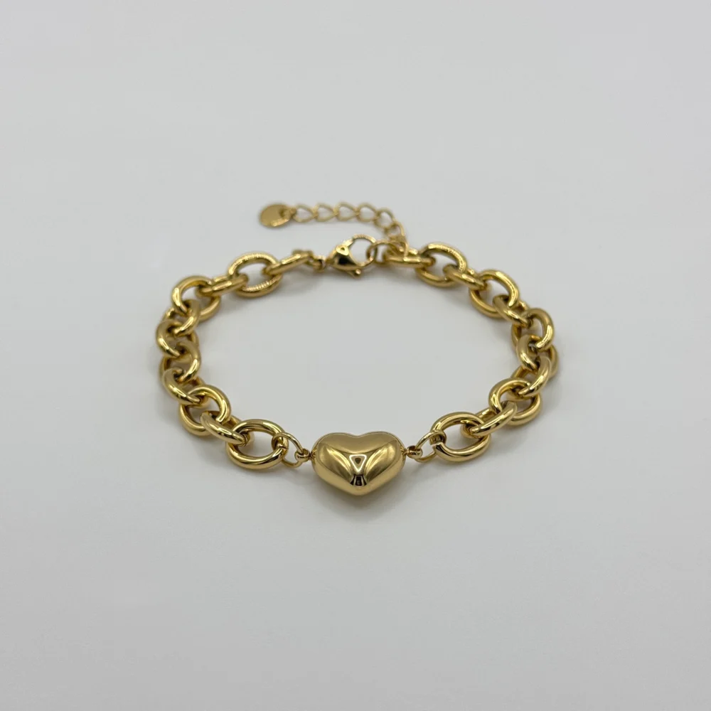 Pulsera de Corazón de Cadena