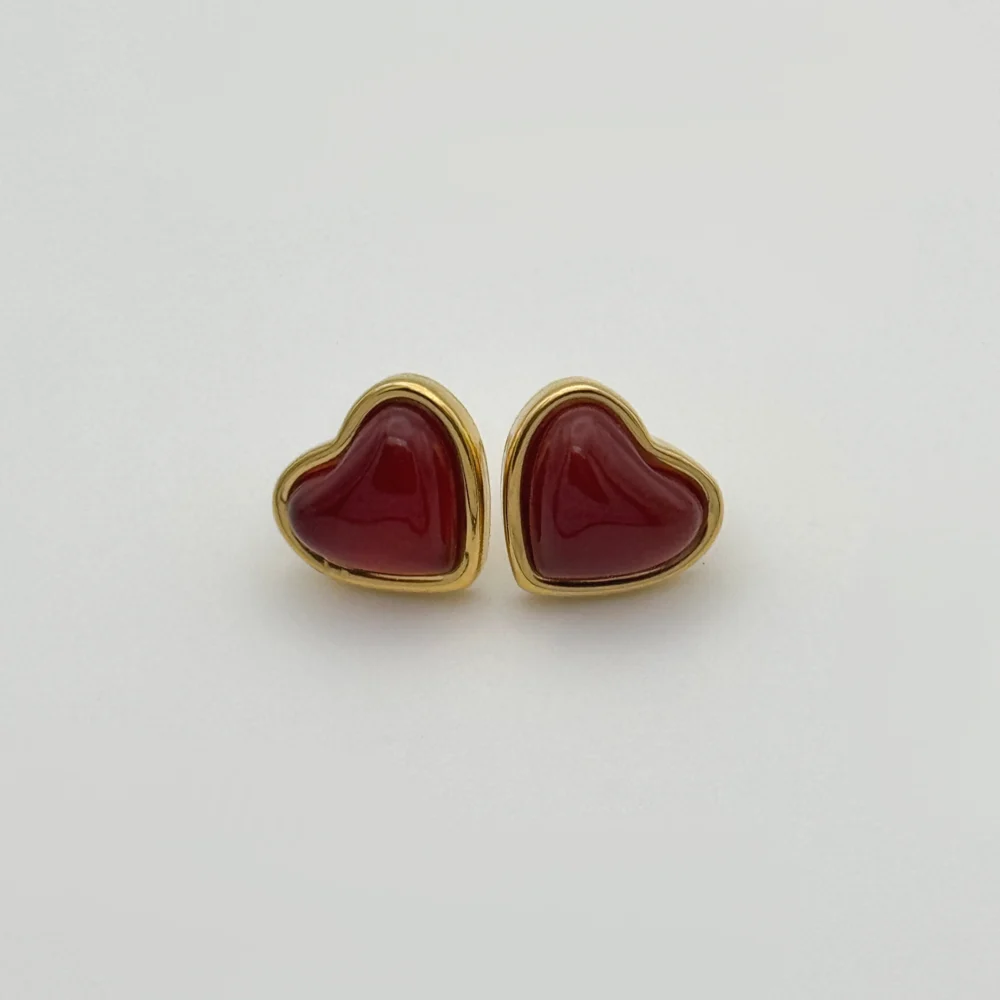 Pendientes Corazón Rojo